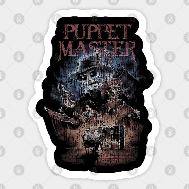 Puppet Master vintage cracked Sticker by maybeitnice